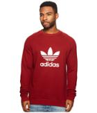 Adidas Originals Trefoil Crew Sweatshirt (rust Red) Men's Sweatshirt