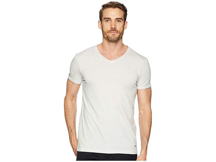 Boss Orange Trace V-neck (natural White) Men's T Shirt
