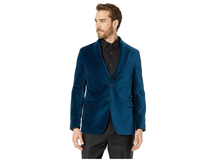 Bugatchi Cotton Blazer (teal) Men's Jacket
