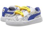 Puma Kids Minions Basket V (toddler) (puma White/lapis Blue) Kids Shoes