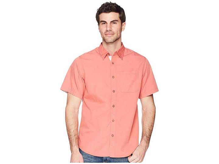 Mountain Khakis Cottonwood Short Sleeve Shirt (rojo Solid) Men's Clothing