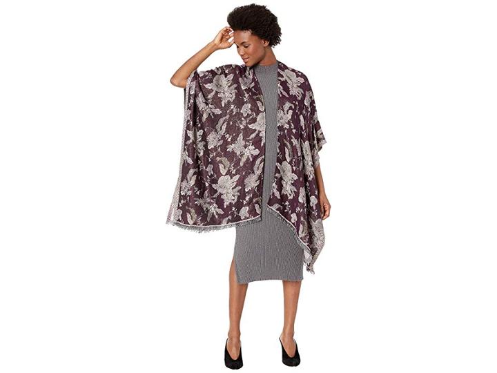 Collection Xiix Floral Lurex Jacquard Cover-up (potent Purple) Women's Clothing