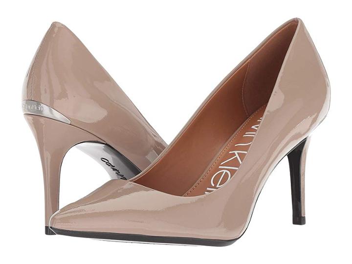 Calvin Klein Gayle Pump (tobacco Patent) High Heels