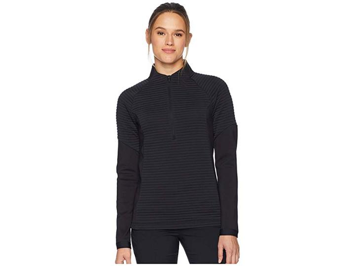 Under Armour Golf Storm Daytona 1/2 Zip (black/black/black) Women's Clothing