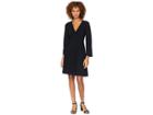 London Times Bell Sleeve Twist Front Dress (black) Women's Dress