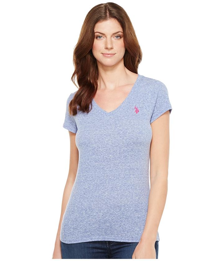 U.s. Polo Assn. V-neck T-shirt (deep Dive) Women's T Shirt