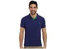 U.s. Polo Assn. - Slim Fit Solid Pique Polo W/ Contrast Color Striped Under Collar (dodger Blue)