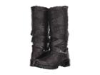 Ross & Snow Alessandra Tall Moto Boot (black/silver) Women's Shoes