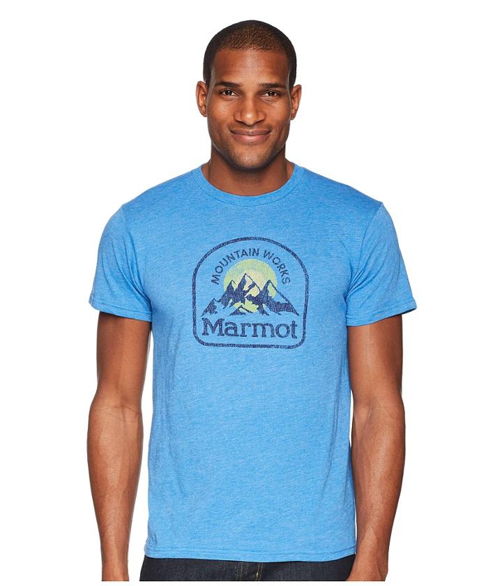 Marmot Short Sleeve Altitude Tee (royal Heather) Men's T Shirt