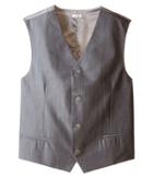 Calvin Klein Kids Iridescent Twill Vest (big Kids) (light Grey) Boy's Vest