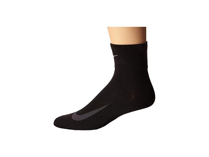 Nike Elite Run Lightweight 2.0 Quarter (black/anthracite) Quarter Length Socks Shoes