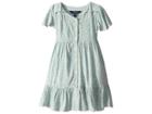 Polo Ralph Lauren Kids Shirred Floral Dress (little Kids) (blue Multi) Girl's Dress