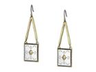 Lucky Brand Tribal Square Drop Earrings (two-tone) Earring