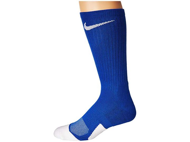 Nike Dry Elite 1.5 Crew Basketball Sock (game Royal/white/white) Crew Cut Socks Shoes