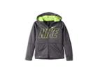 Nike Kids Therma Full Zip Graphic Training Hoodie (little Kids) (dark Gray) Boy's Sweatshirt