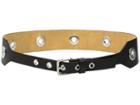 Michael Michael Kors 50mm Tapered Pebble Belt With All Over Grommets (black) Women's Belts