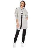 Fila Joni Stadium Jacket (gray Heather/black) Women's Coat