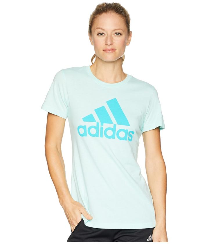 Adidas Badge Of Sport Tee (clear Mint) Women's T Shirt