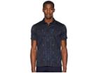 Etro Vertical Paisley Block Polo (blue) Men's Clothing