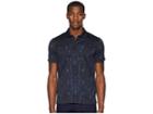 Etro Vertical Paisley Block Polo (blue) Men's Clothing