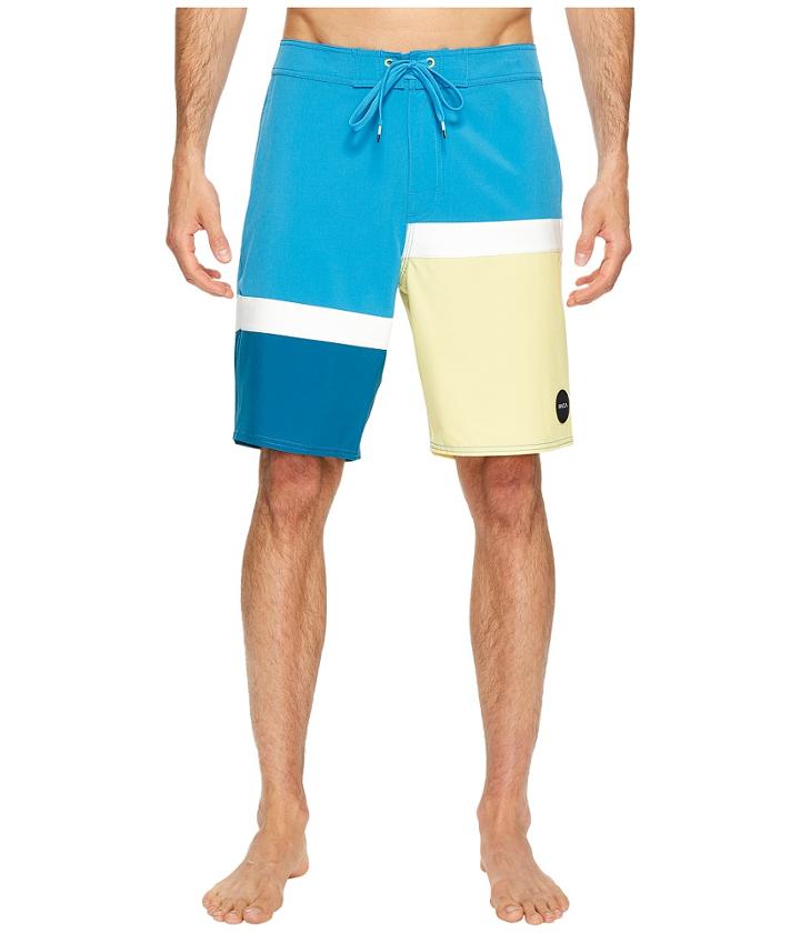 Rvca Blocka Trunk (blue Jay) Men's Swimwear