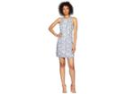Adrianna Papell Elise Lace A Line Dress (blue/white) Women's Dress