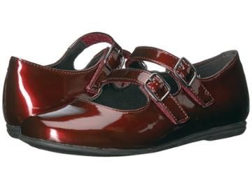 Rachel Kids Shara (little Kid) (burgundy Patent) Girl's Shoes