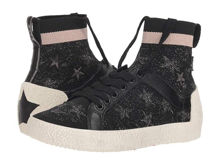 Ash Ninja Star (black Knit/old Silver/rose/black Calf) Women's Shoes