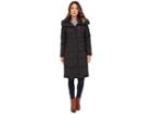 Cole Haan Single Breast Down Coat With Asymmetrical Snap Placket (black) Women's Coat