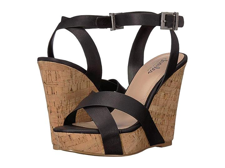 Charles By Charles David Aleck Wedge Sandal (black) Women's Wedge Shoes