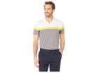 Calvin Klein Short Sleeve Color Blocked Button Placket Polo (standard White Combo) Men's Clothing