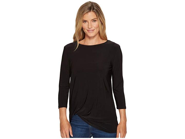 Lisette L Montreal Emma Jersey Knit Tee (black) Women's T Shirt