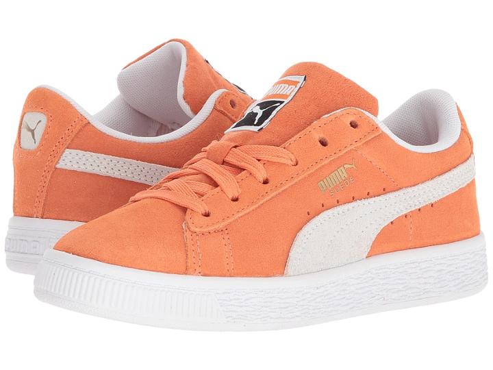 Puma Kids Suede Classic (little Kid) (melon/puma White) Kids Shoes