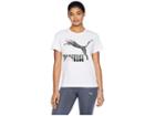 Puma Classics Logo Tee (puma White/chase Fill) Women's T Shirt