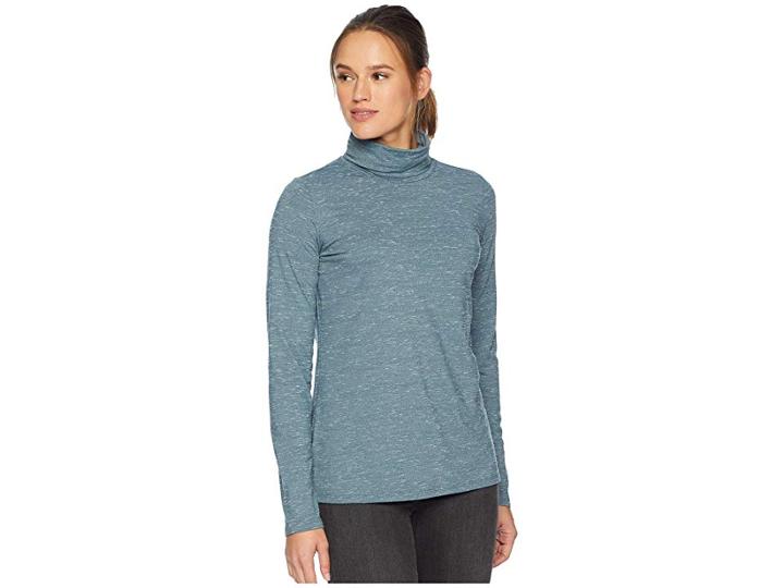 Exofficio Wanderluxtm Marl Turtleneck (adriatic Heather) Women's Clothing