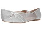 Nina Kiyrah (silver/true Silver Micro Glitter/reflective Suedette/mesh) Women's Flat Shoes