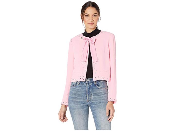 Juicy Couture Embellished Jacket (pink Lemonade) Women's Coat
