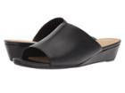 Clarks Parram Waltz (black Leather) Women's Slide Shoes