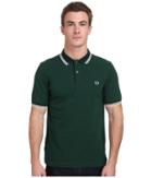 Fred Perry Twin Tipped Shirt (ivy/snow White) Men's Short Sleeve Knit