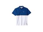 Lacoste Kids Short Sleeve Color Block Lifestyle Polo (little Kids/big Kids) (inkwell/white/navy Blue) Boy's Clothing