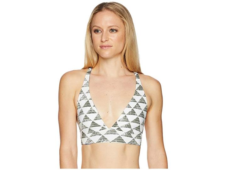 Carve Designs Marbella Reversible Top (olive Triangles/shibori) Women's Swimwear