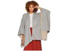 Calvin Klein Reversible Solid Shawl (heathered Almond/heathered Mid Grey) Women's Clothing