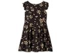 Polo Ralph Lauren Kids Floral Fit And Flare Dress (little Kids) (black Multi) Girl's Dress