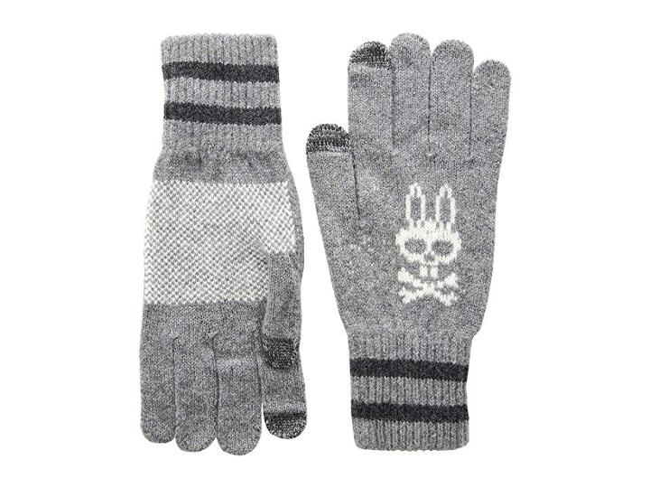 Psycho Bunny Essential Winter Gloves (grey) Over-mits Gloves