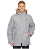 U.s. Polo Assn. Faux Fur Hooded Parka Jacket (lime Stone) Men's Coat