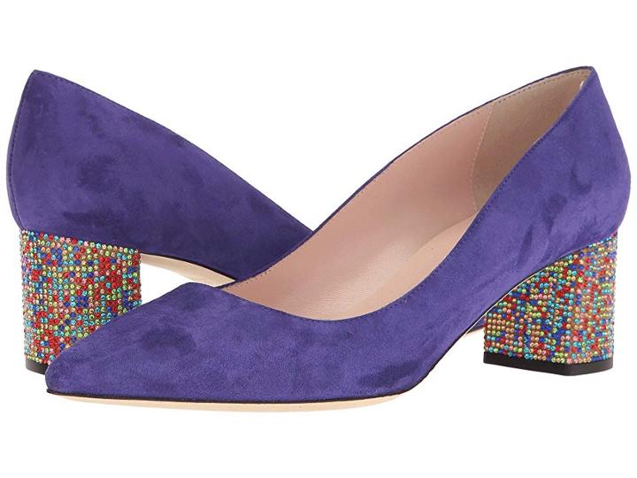 Kate Spade New York Milan (ink Blue Kid Suede/multicolor Stone) Women's Shoes