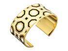 Tory Burch Octagon Geo Enamel Cuff Bracelet (new Ivory/black Octagon Square) Bracelet