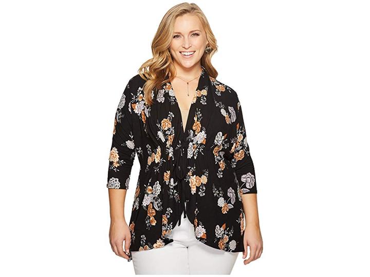 Kiyonna Lorie Printed Bellini (golden Bloom) Women's Clothing