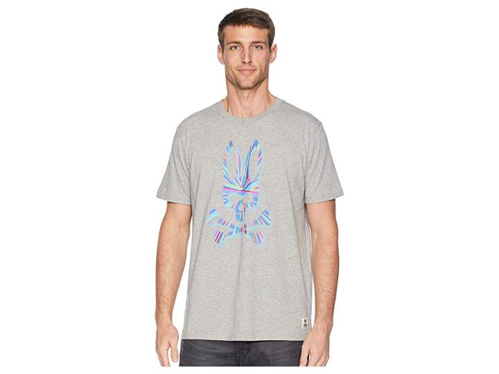 Psycho Bunny Graphic Tee (heather Grey) Men's T Shirt