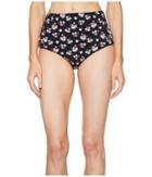Stella Mccartney Grungy Flower High Waist Bikini Bottom (grunge Floral Print) Women's Swimwear